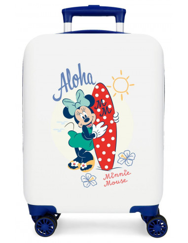 4771344 ABS SUITCASE 50CM 4W. MINNIE ALOHA WHITE